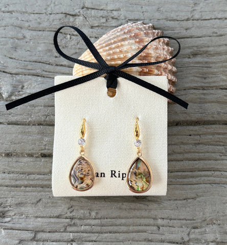 Ocean Ripples Abalone Earrings 806