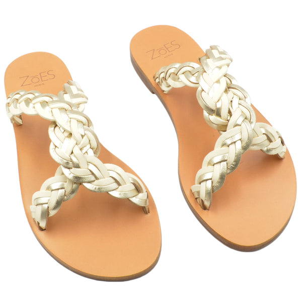 Zoes Friplaska Sandals in Platinum
