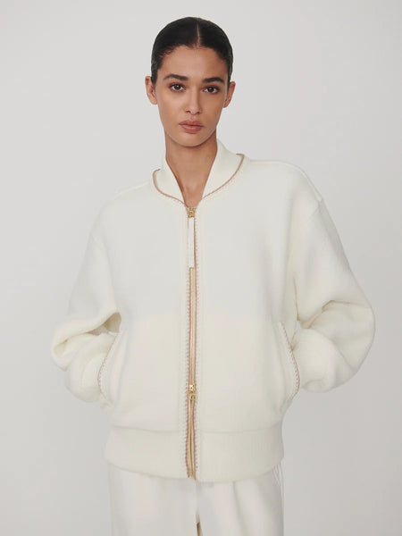 Varley Klaudia Fleece Jacket in Egret