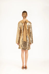 Lavi Sequin Dress in Gold