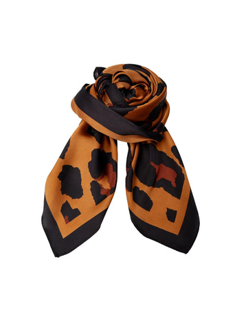 Black Colour Camel Leo Scarf