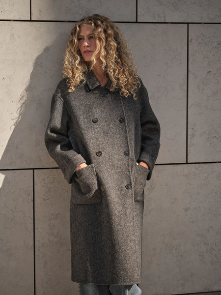 Mos Mosh Lucca Barkley Wool Coat in Phantom