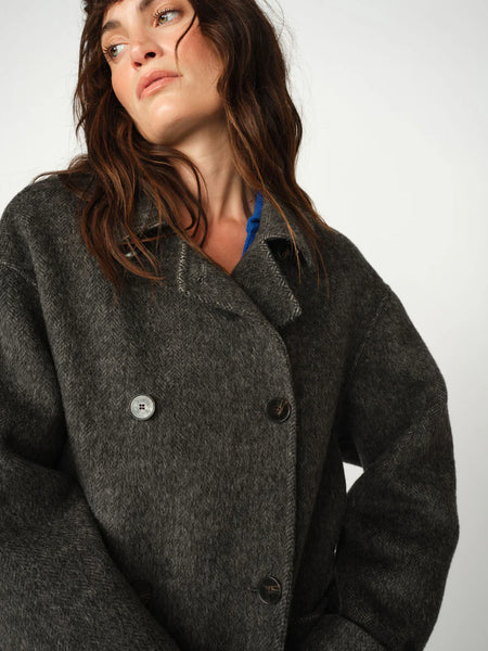 Mos Mosh Lucca Barkley Wool Coat in Phantom
