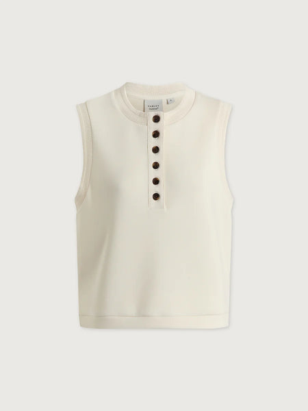 Varley Marla Button Placket in Pristine