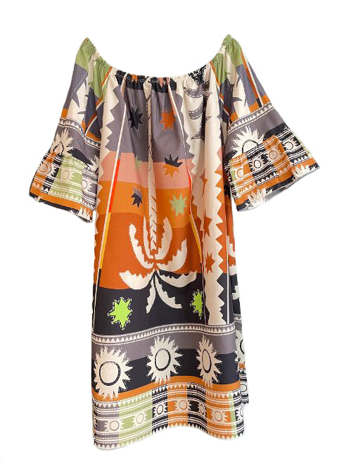 Marta Tribal Print Dress 28843