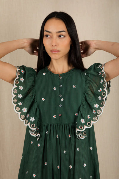 Bonte Mavis Dress in Field Green