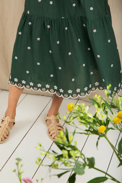 Bonte Mavis Dress in Field Green