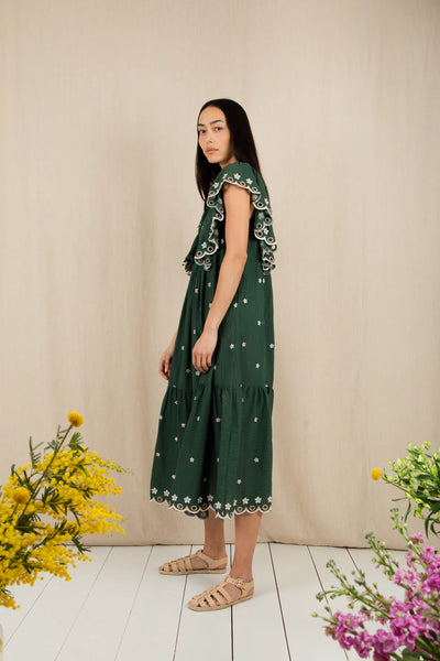 Bonte Mavis Dress in Field Green