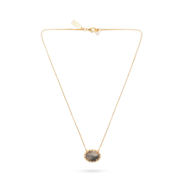 Talis Chains Mini Button Choker Necklace - Meshy Stone