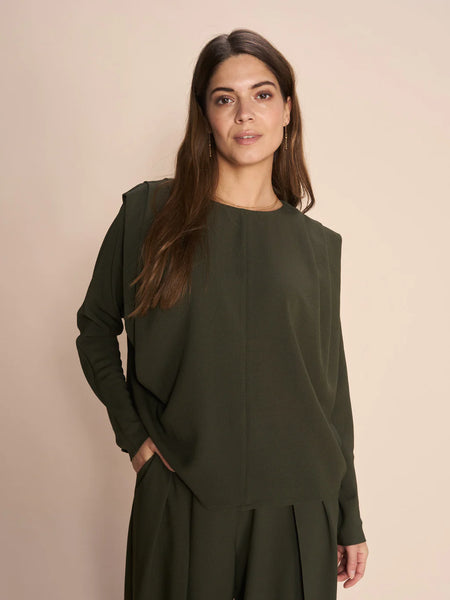 Mos Mosh Calla Moss Blouse in Forest Night