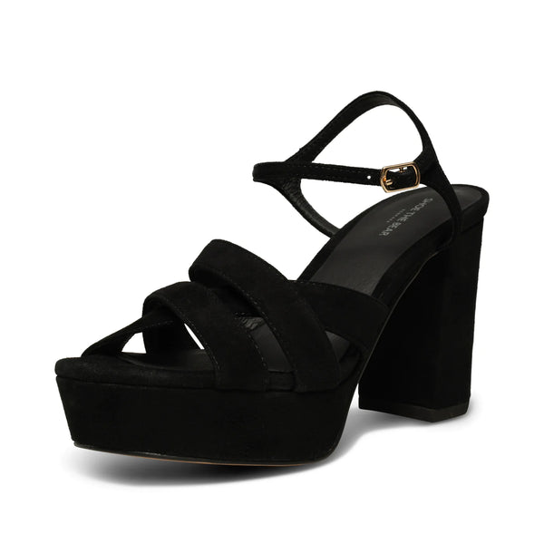 Shoe The Bear Nova Strap Sandal in Black Suede