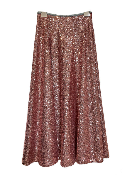 Ottod'Ame Midi Sequin Skirt TN6111 in Phard