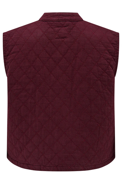 Seventy + Mochi Quilted Pablo Vest in Mulberry