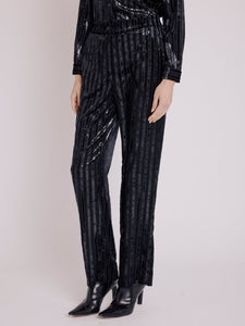 Berenice Peneloppe Droit Trouser in Black, sparkle,