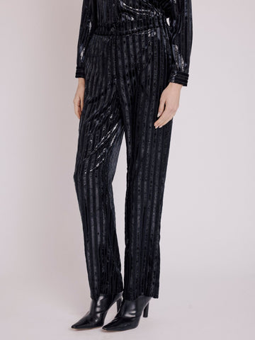 Berenice Peneloppe Droit Trouser in Black, sparkle,