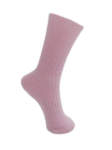 Black Colour Alpaca Socks in Pink