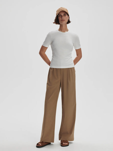 Varley Regina Fitted Tee in White