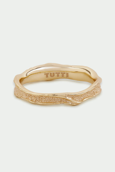 Tutti Branch Organic Ring in Gold