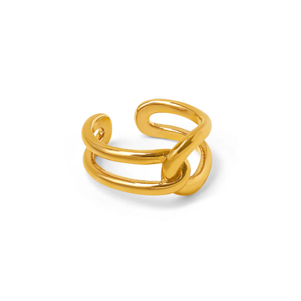 Orelia Interlocking Open Adjustable Ring ORE29379