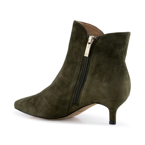 Shoe The Bear Saga Zip Boot in Khaki Suede