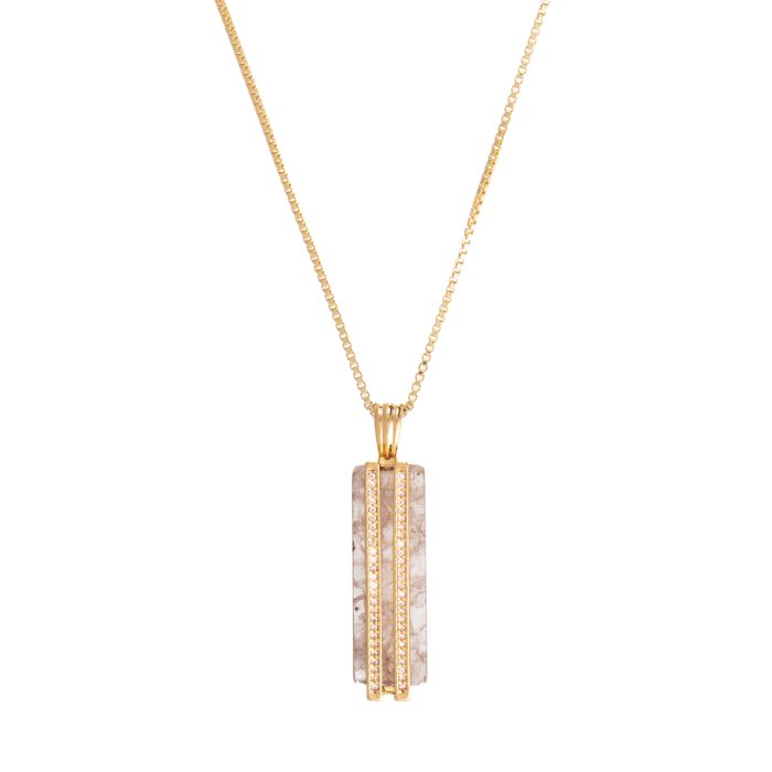 Talis Chains Sahara Pendant Necklace - Smokey Quartz