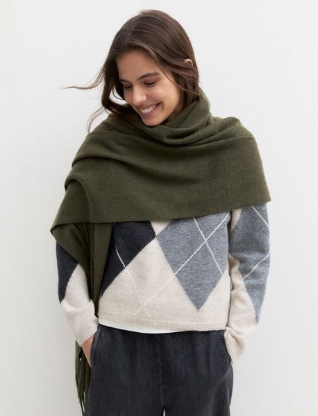 Emme Golf Scarf in Dark Green