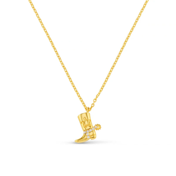 Orelia Cowboy Boot Charm Necklace ORE40506