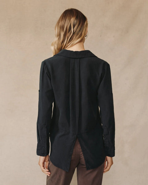 Bella Dahl Split Back Shirt in Vintage Black