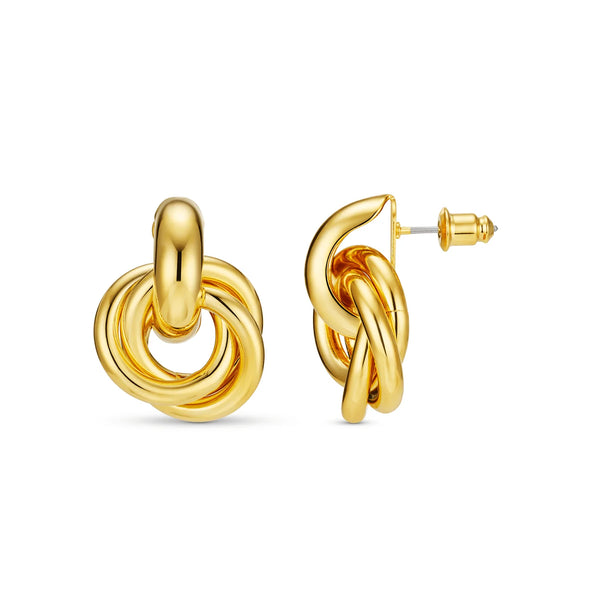 Orelia Statement Interlocking Earrings in Gold ORE26014