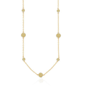 Anna Beck Classic Multi Disc Long Station Necklace in Gold 1181NGR-GLD