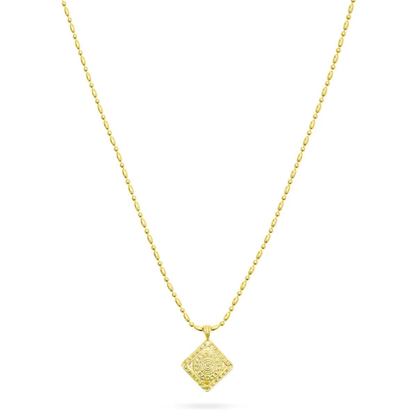 Talis Chains Solar Eclipse Pendant Necklace Gold