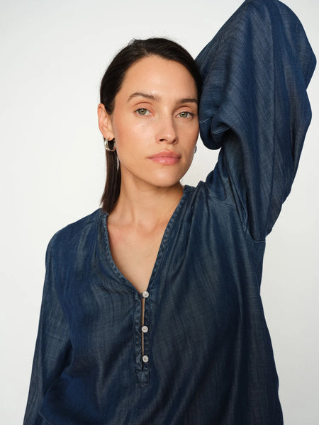 Mos Mosh Tazzin Dow Blouse in Salute Navy