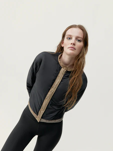 Born Living Yoga Tove Reversible Jacket in Stick / Black