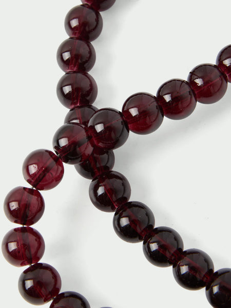 Tutti Refine Short Bead Phone Lanyard in Burgundy Glass