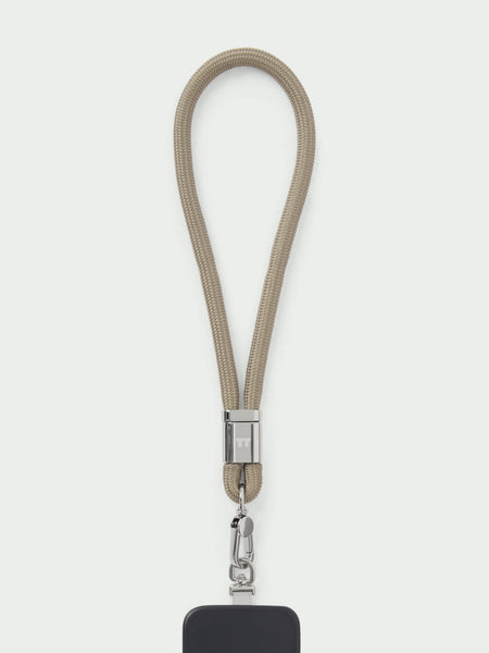 Tutti Ritual Short Rope Phone Lanyard in Greige