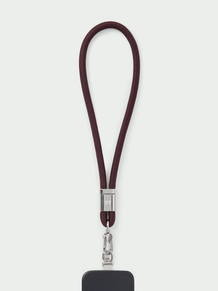 Tutti Refine Short Rope Phone Lanyard in Burgundy