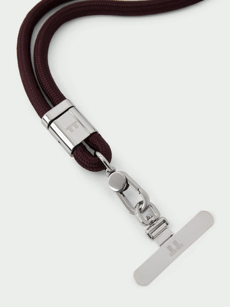 Tutti Refine Short Rope Phone Lanyard in Burgundy