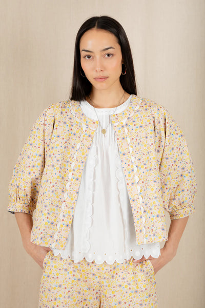 Bonte Vida Reversible Jacket in Navy/Lemon Zest