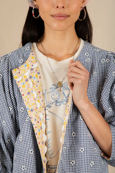 Bonte Vida Reversible Jacket in Navy/Lemon Zest