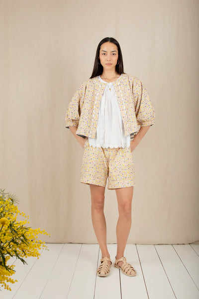 Bonte Vida Reversible Jacket in Navy/Lemon Zest