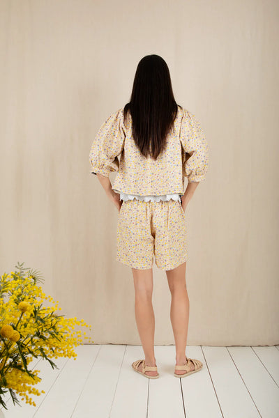 Bonte Vida Reversible Jacket in Navy/Lemon Zest