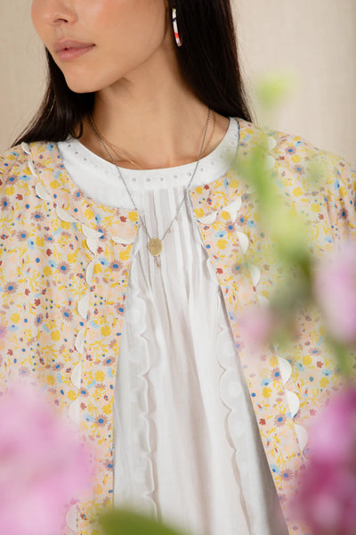 Bonte Vida Reversible Jacket in Navy/Lemon Zest