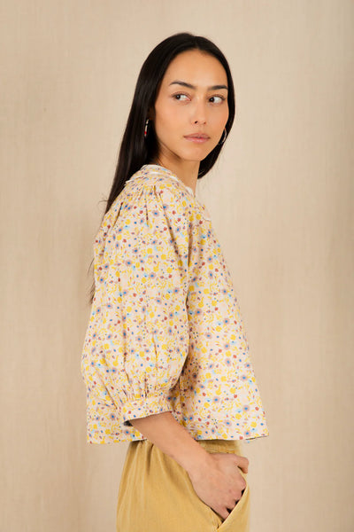 Bonte Vida Reversible Jacket in Navy/Lemon Zest