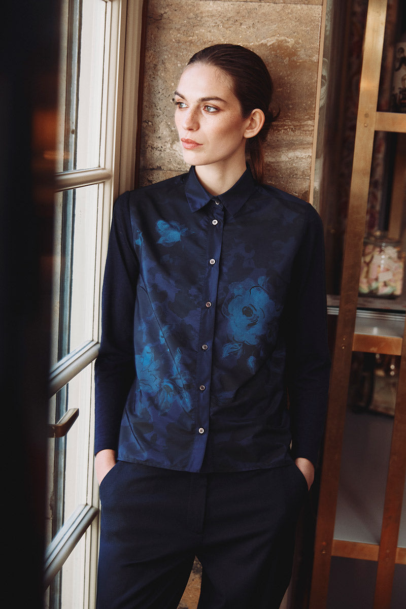 Whyci Milano Camicia Shirt in Navy