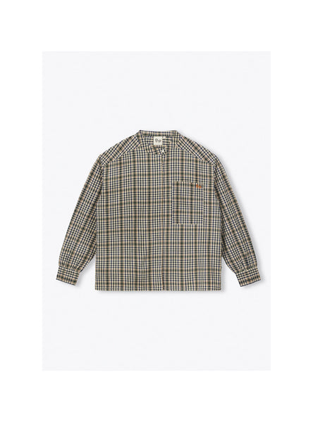 Arsene et Les Pipelettes Plaid Blouse in Green H26WB04