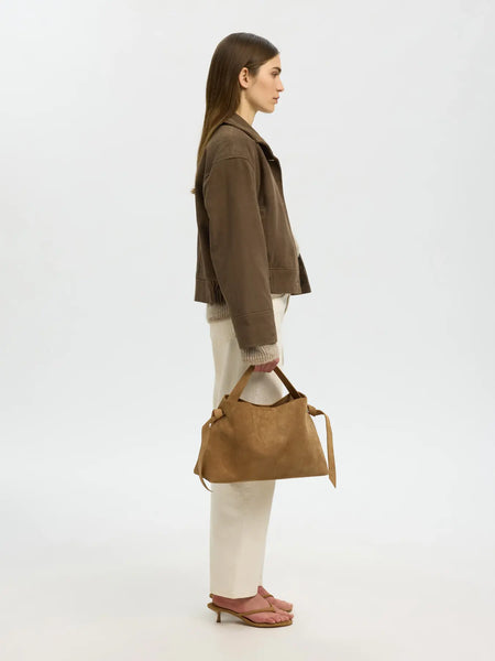 Selected Femme Stella Medium Suede Bag