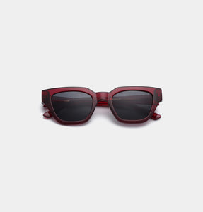 A.Kjaerbede Kaws Sunglasses in Burgundy Transparent