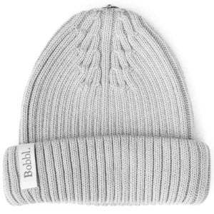 Bobbl Wool Hat in Light Grey