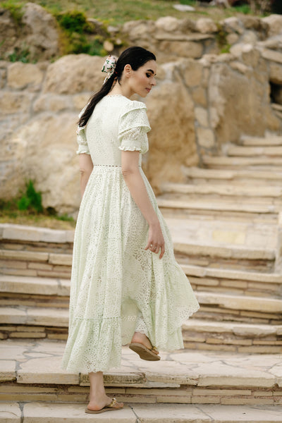 By Malina Marta Dress in Pistachio