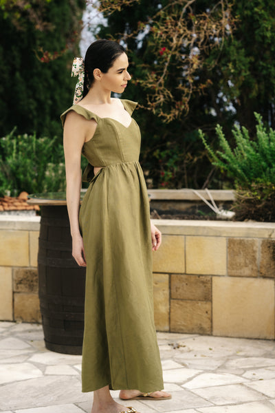 By Malina Emery Dress in Olive *LAST ONE!*